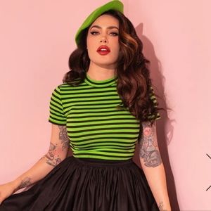 BAD GIRL CROP TOP IN SLIME GREEN - VIXEN BY MICHELINE PITT